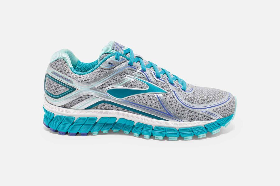 Tenis Corrida Trilha Brooks Adrenaline GTS 16 Feminino Brasil - Cinzentas/Azuis 6529104-UH